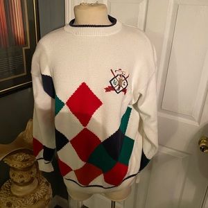 Men Mackes crewneck sweater size large white